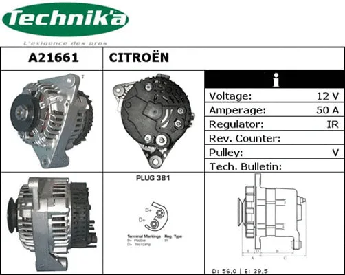 Alternateur Technika A21661
