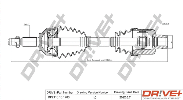 Arbre de transmission Dr!ve+ DP2110.10.1763