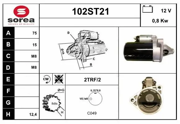 Démarreur STARTCAR 102ST21