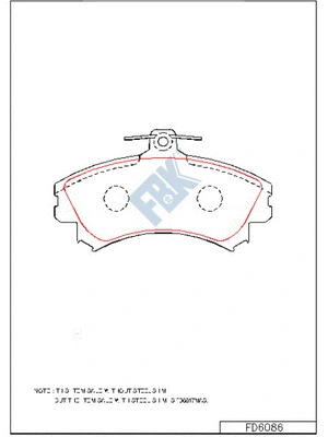 Kit de plaquettes de frein, frein à disque FBK FD6086