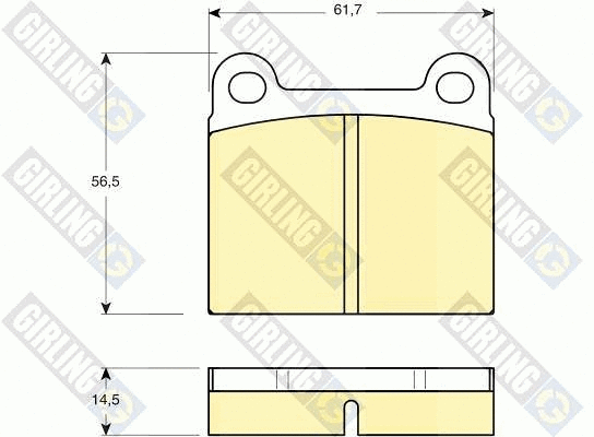 Kit de plaquettes de frein, frein à disque GIRLING 6106562
