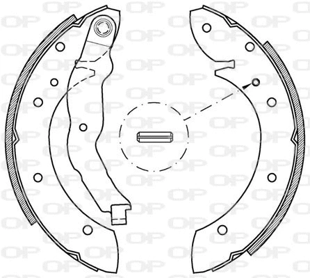 Jeu de mâchoires de frein OPEN PARTS BSA2148.00