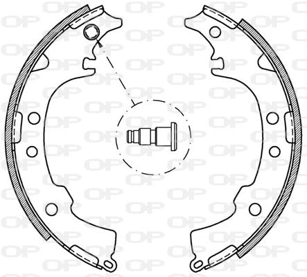 Jeu de mâchoires de frein OPEN PARTS BSA2053.00