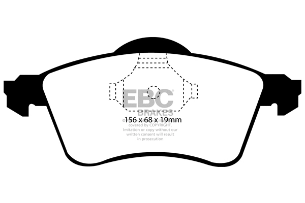 Kit de plaquettes de frein, frein à disque EBC Brakes DP61115