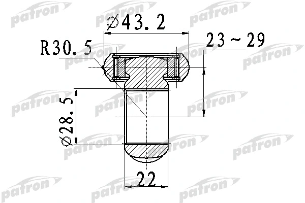 Trépied, arbre de commande PATRON PTD007