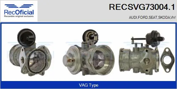 Vanne EGR RECOFICIAL RECSVG73004.1