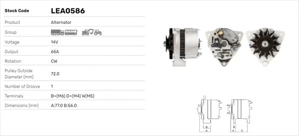 Alternateur LUSA LEA0586