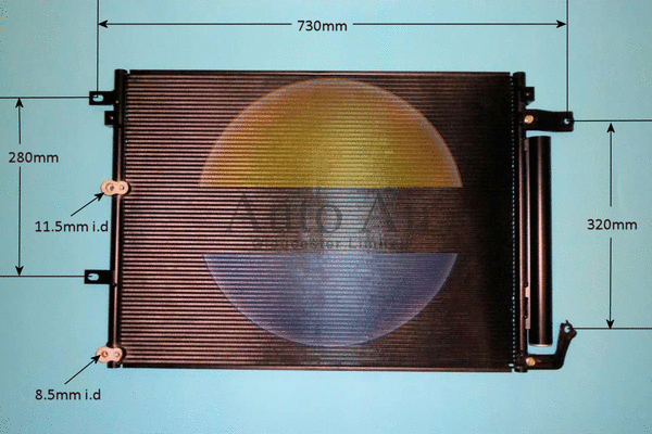 Condenseur, climatisation AUTO AIR GLOUCESTER 16-0062