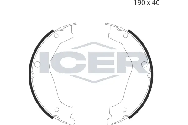 Jeu de mâchoires de frein, frein de stationnement ICER 79PB4044 C