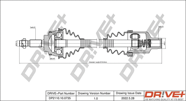 Arbre de transmission Dr!ve+ DP2110.10.0735