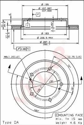 Disque de frein VILLAR 628.1088