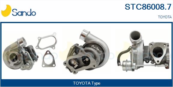 Turbocompresseur, suralimentation SANDO STC86008.7