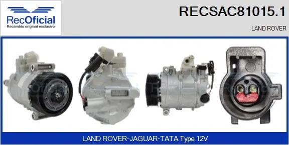 Compresseur, climatisation RECOFICIAL RECSAC81015.1