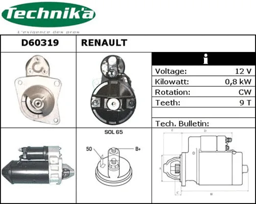 Démarreur Technika D60319