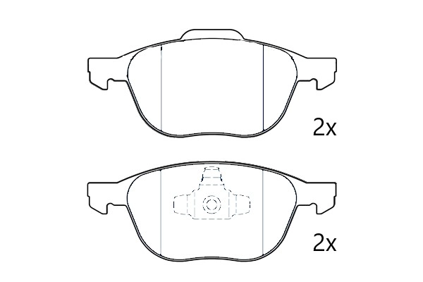 Kit de plaquettes de frein, frein à disque Omnicraft 2674698
