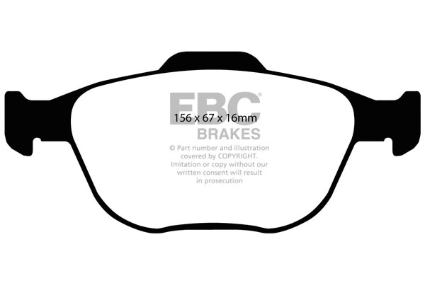 Kit de plaquettes de frein, frein à disque EBC Brakes DP21641