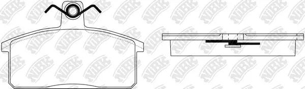 Kit de plaquettes de frein, frein à disque NiBK PN9201
