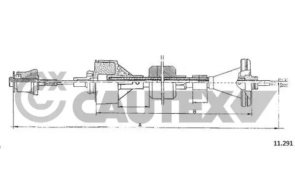 Tirette à câble, commande d'embrayage CAUTEX 028440
