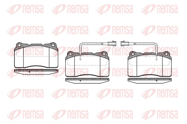 Kit de plaquettes de frein, frein à disque REMSA 0666.22