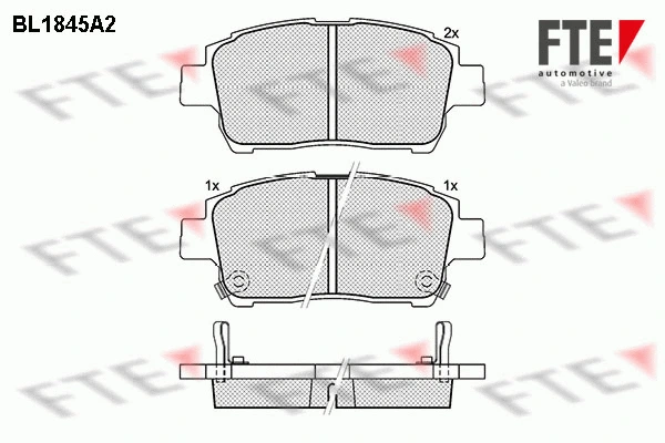 Kit de plaquettes de frein, frein à disque FTE 9010425
