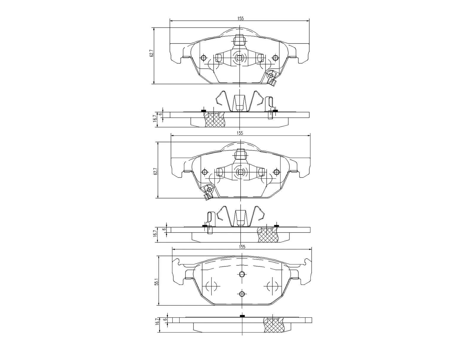 Kit de plaquettes de frein, frein à disque A.Z. Meisterteile AZMT-44-022-1341