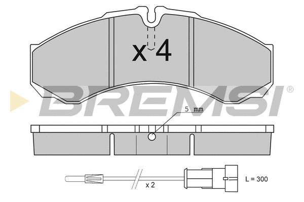 Kit de plaquettes de frein, frein à disque BREMSI BP2706