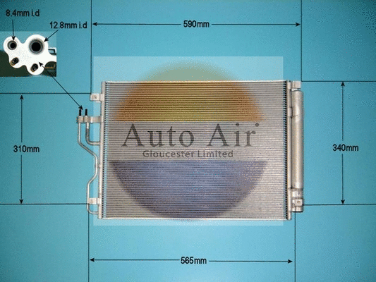 Condenseur, climatisation AUTO AIR GLOUCESTER 16-9804