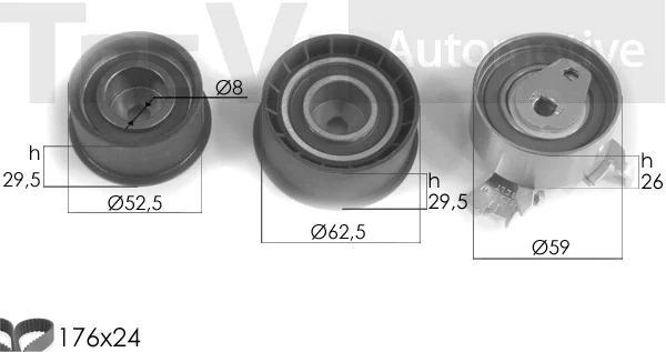 Kit de courroie crantée TREVI AUTOMOTIVE KD1073