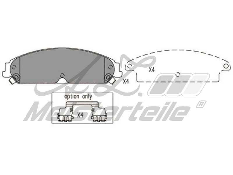 Kit de plaquettes de frein, frein à disque A.Z. Meisterteile AZMT-44-022-1606