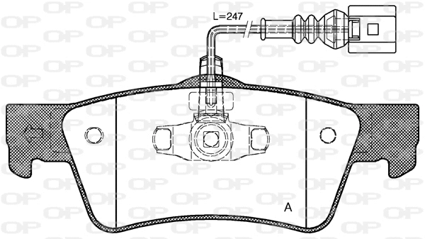 Kit de plaquettes de frein, frein à disque OPEN PARTS BPA1187.02