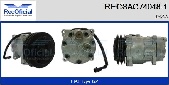 Compresseur, climatisation RECOFICIAL RECSAC74048.1