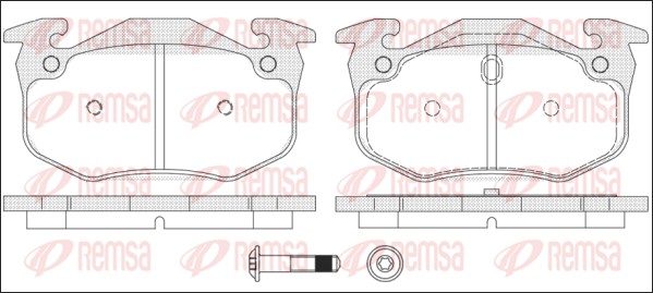 Kit de plaquettes de frein, frein à disque REMSA 0144.70