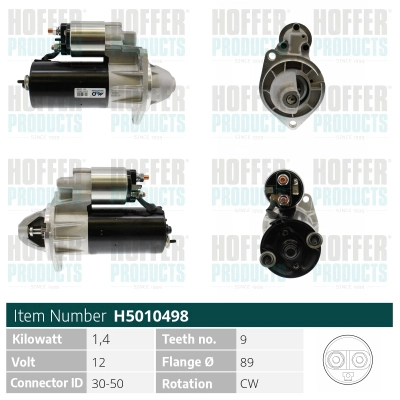 Démarreur HOFFER H5010498
