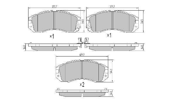 Kit de plaquettes de frein, frein à disque FREMAX FBP-0816
