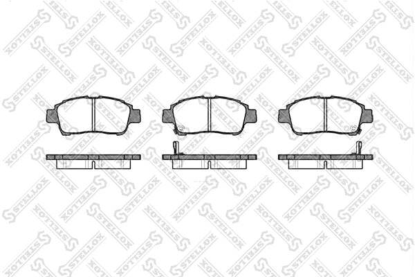 Kit de plaquettes de frein, frein à disque STELLOX 723 002-SX