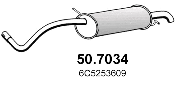 Silencieux arrière ASSO 50.7034
