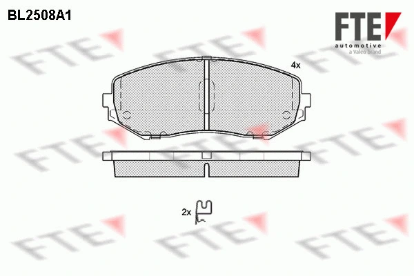 Kit de plaquettes de frein, frein à disque FTE 9010770