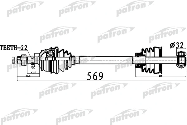 Arbre de transmission PATRON PDS0484