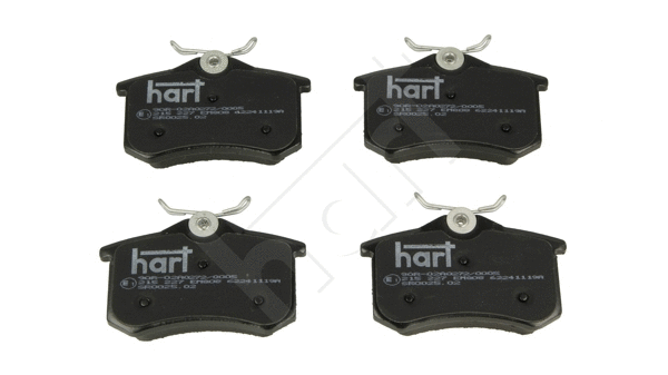 Kit de plaquettes de frein, frein à disque HART 215 227