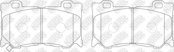 Kit de plaquettes de frein, frein à disque NiBK PN0389