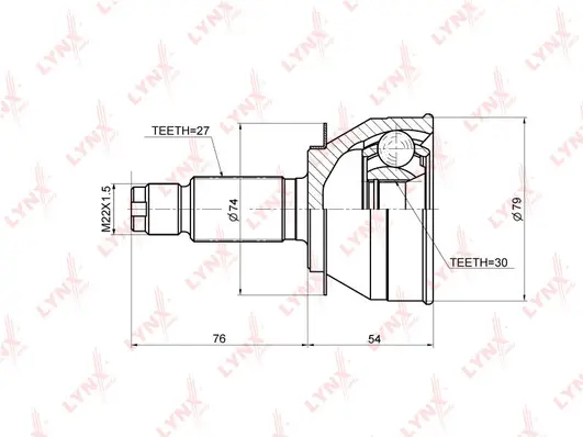 Jeu de joints, arbre de transmission LYNXAUTO CO-3679
