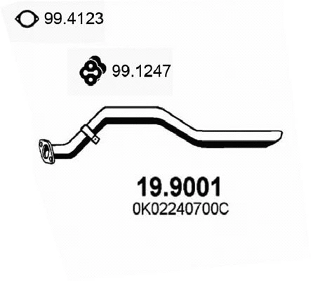 Tuyau d'échappement ASSO 19.9001