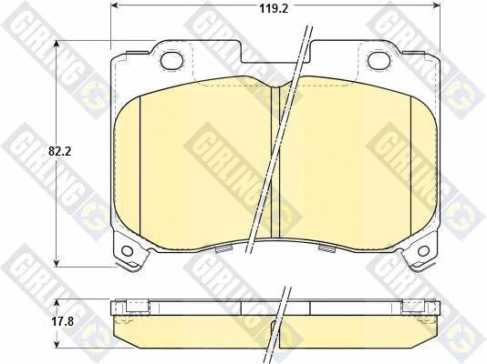Kit de plaquettes de frein, frein à disque GIRLING 6131069
