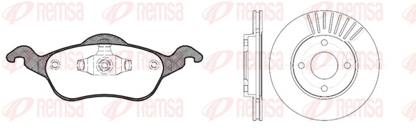 Kit de freins, frein à disques REMSA 8691.00