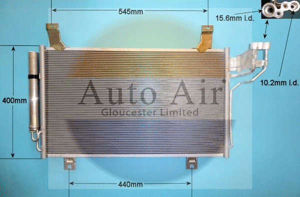 Condenseur, climatisation AUTO AIR GLOUCESTER 16-9988
