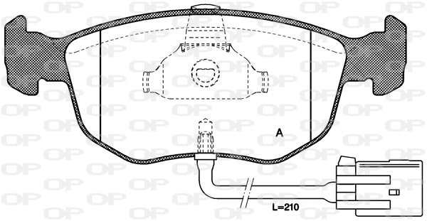 Kit de plaquettes de frein, frein à disque OPEN PARTS BPA0575.02