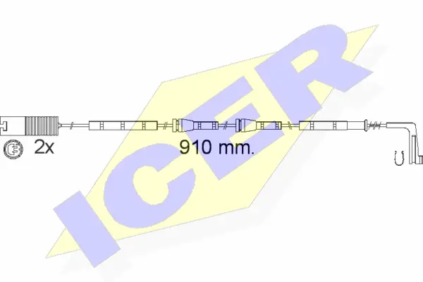 Contact d'avertissement, usure des plaquettes de frein ICER 610540 E C