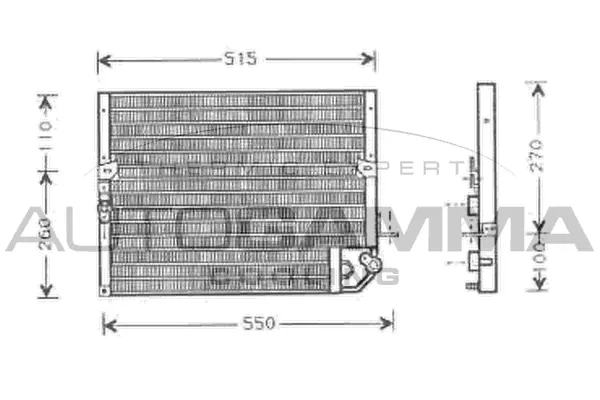 Condenseur, climatisation AUTOGAMMA 105032