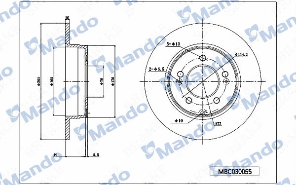 Disque de frein MANDO MBC030055