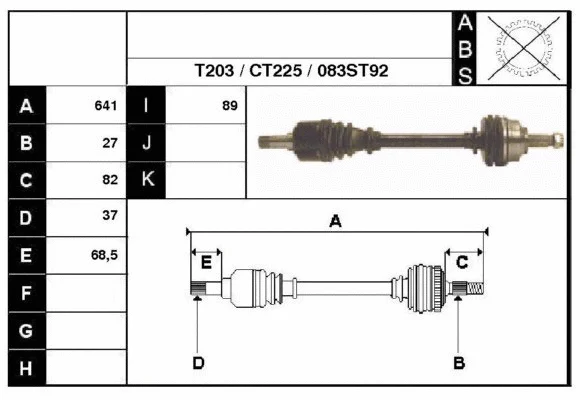 Arbre de transmission Technika 18083